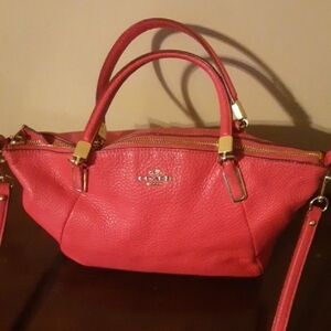 Coach Pink Leather Satchel